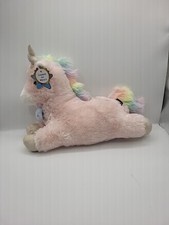 FAO Schwarz Glow Brights Toy Plush LED Sound Pink Unicorn 15" Stuffed Animal