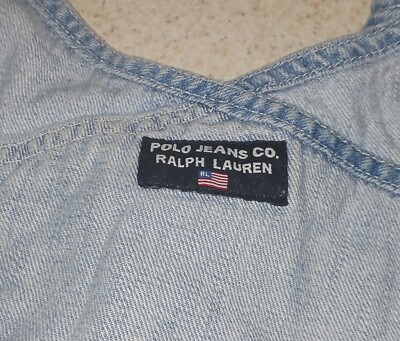 Vtg 90s RALPH LAUREN Polo Jeans Co Denim Overalls Shortalls Vtg 90s RALPH LAUREN Polo Jeans Co Denim Overalls Shortalls