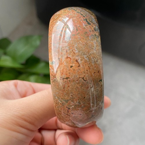 Natural Color Ocean Jasper Quartz Eye Crystal Bangle Inside Diameter 58.5mm 4 - Picture 12 of 13
