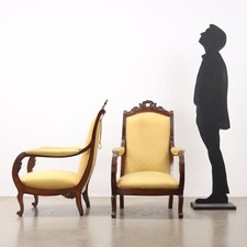 Chaises Umbertino Anciennes En Noyer - Italie XIXe Siècle, Set De 5, Style Régence, Avec Certificat