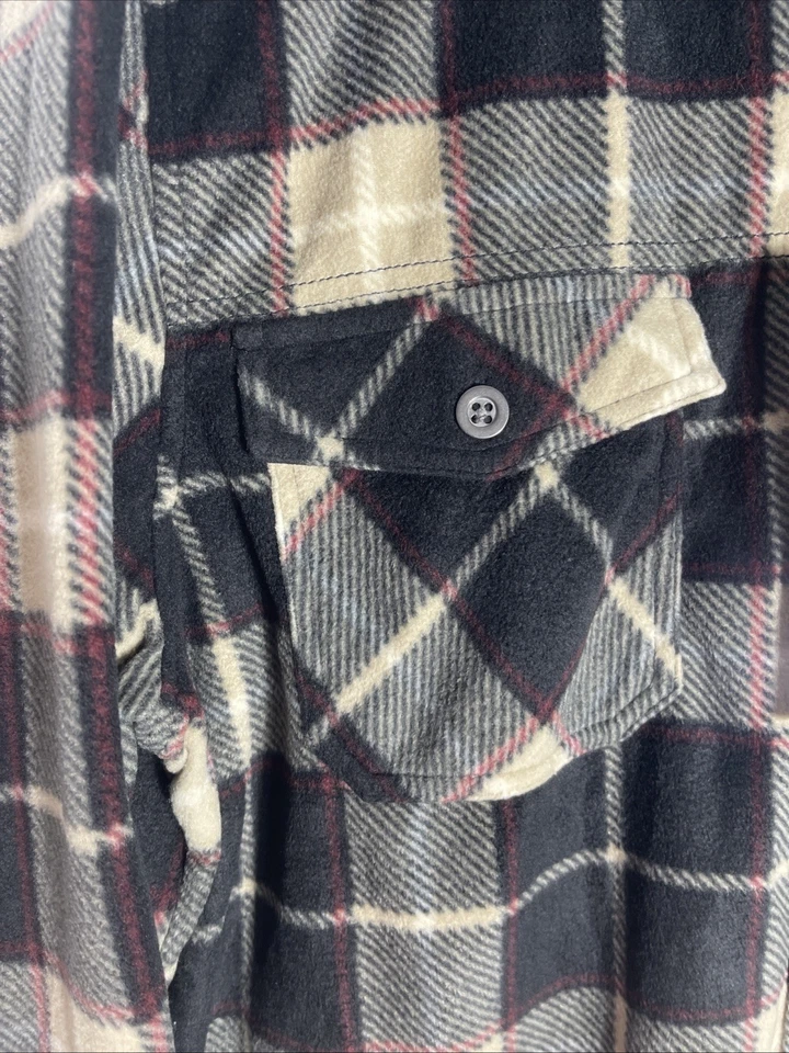 Camisa abotonada de franela Freedom Foundry | Talla XL | Hombre | Negra/Beige a cuadros Nueva con etiquetas Foto 2 de 4