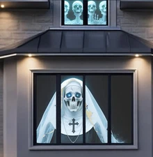 80" Holographic Rear Projection Screen Window Projector Fabric for Halloween