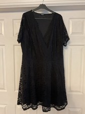 Ladies Black Lace  Dress Simply Be Size 24