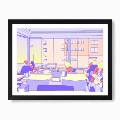 Tavi Cafe Kunstdruck gerahmt Wandbild Poster Leinwanddruck Bild
