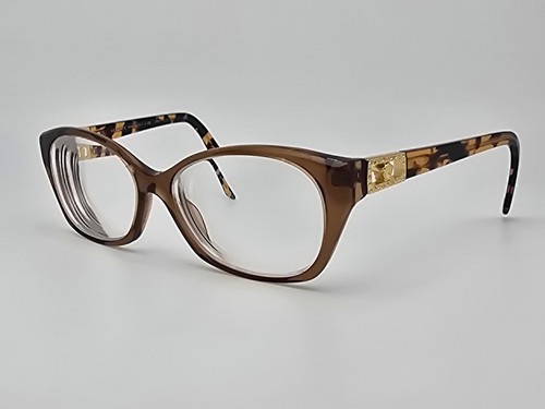 Versace Mod. 3170-B 5028 Brown Gold Rhinestone Cat Eye Eyeglasses Frame w/ Case - Picture 3 of 19