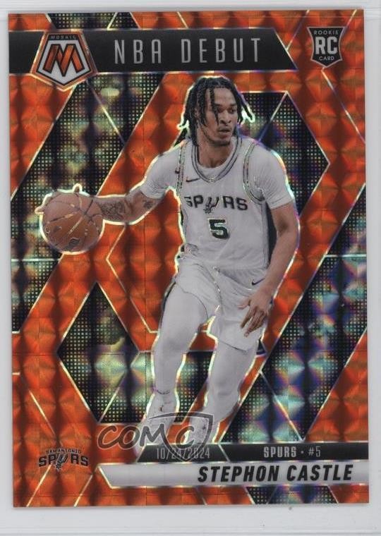 2024-25 Panini Mosaic NBA Debut Orange Prizm 231/249 Stephon Castle #267 1tn7