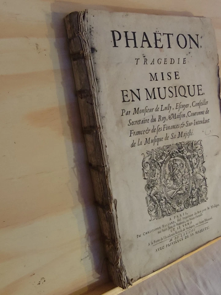 Jean-Baptiste Lully (1632-1687) : Partition de Phaëton, édition originale 1683 - Photo 2/4
