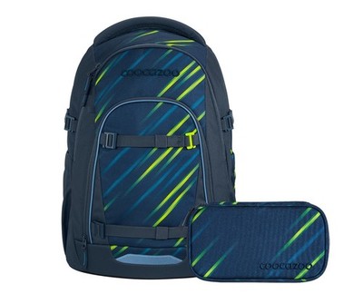 Coocazoo, Schulrucksack-Set MATE Fast Lime 2-teilig