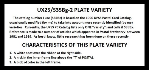 UX25/S35Bg-2 2c ULYSSES S. GRANT PLATE VARIETY MINT POSTAL CARD - Picture 2 of 2