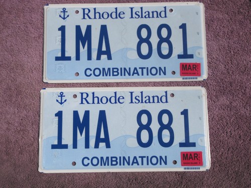 2023 Rhode Island Flat License Plate Pair Set RI Ocean State 1MA881