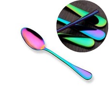 4pcs Teaspoon Rainbow Coffee Spoons Dessert Tea Spoon set Stainless Steel