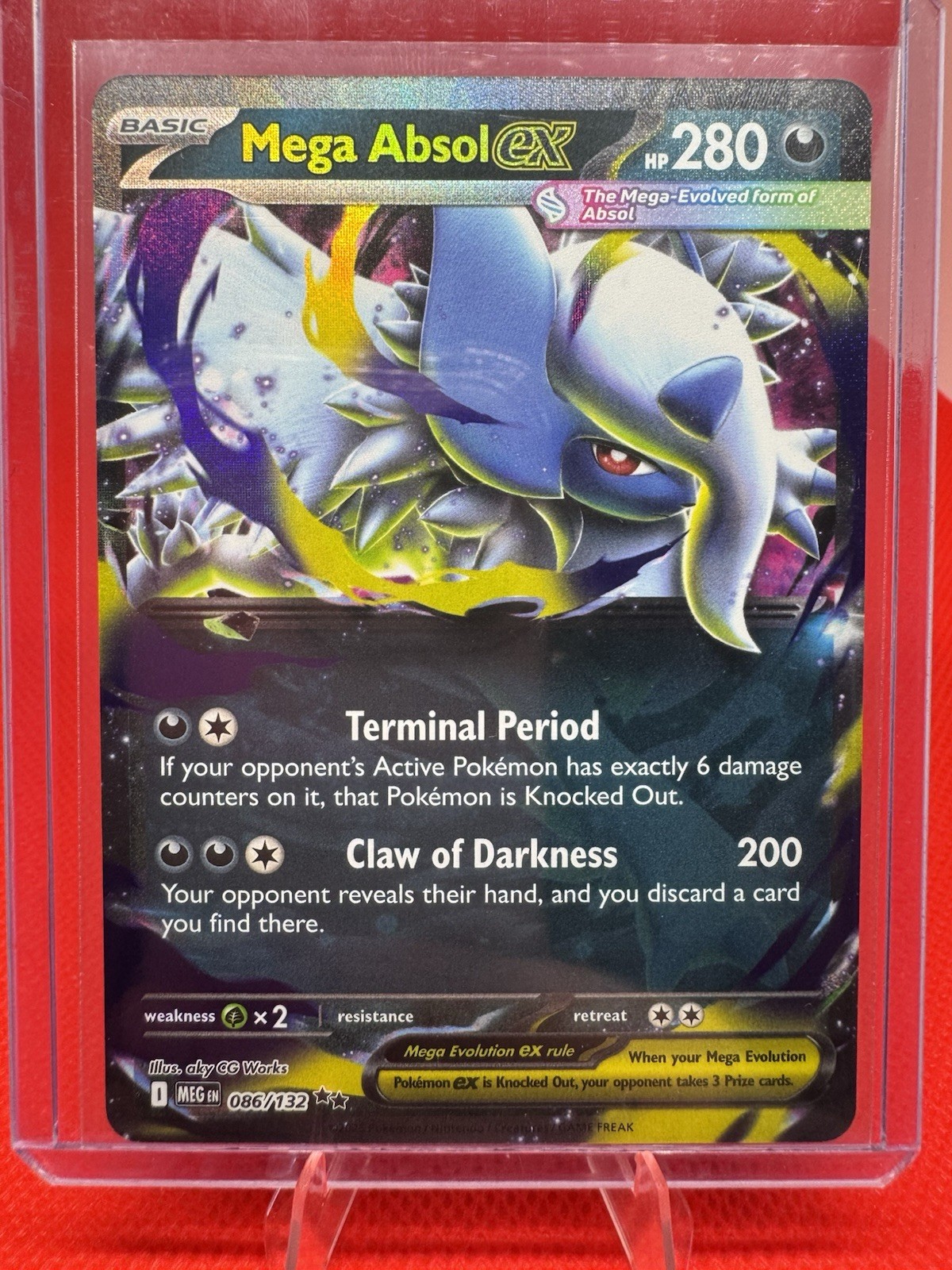 Mega Absol ex 086/132 English Double Rare Pokémon Mega Evolution New MINT