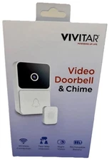 Vivitar Security Video Doorbell & Chime Kit WIFI White DB201 Bluetooth SEALED!