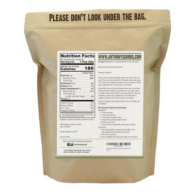Criollo Cacao Beans, 2 lb - Unsweetened & Organic