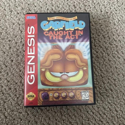 GOOD Vintage Garfield Caught in the Act Sega Genes IB Box (NO Manual)