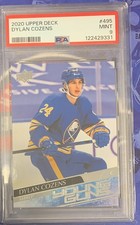 2020-21 Upper Deck Series 2 Young Guns YG PSA 9 Dylan Cozens Card# 495