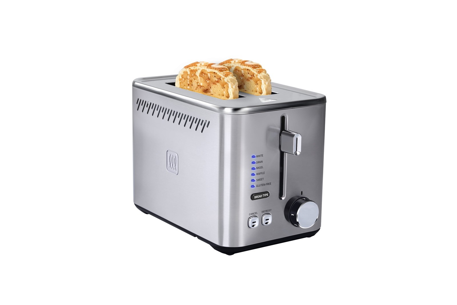 Toastmaster 2-Slice Toaster, Stainless Steel with Lever and Dial Controls, 900W
