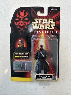Star Wars Episode 1 Darth Maul Jedi (RARE) Figure Hasbro CommTech 1998 MOC