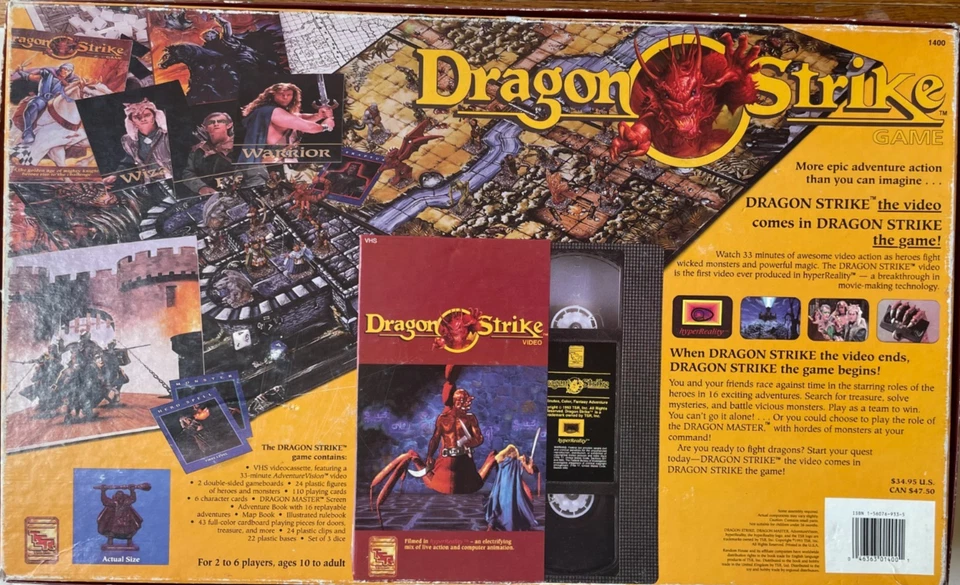 Dragon Strike Board Game - TSR - No VHS! - 98% complete - Good - Image 2 of 4