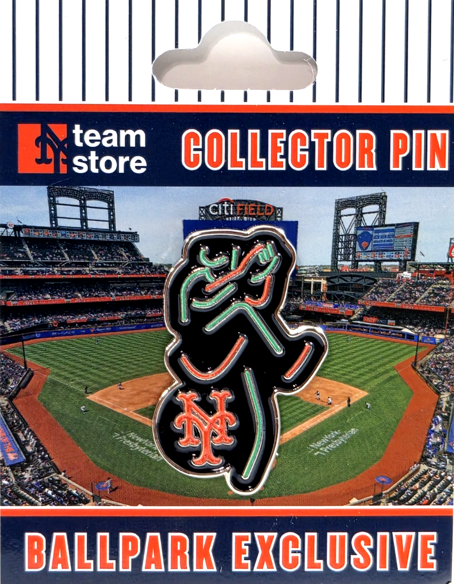 New York Mets Shea Stadium Neon Sign Player Pitcher Pin NY Citi