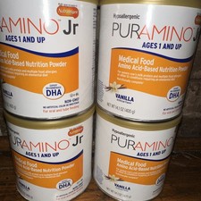 4 Cans PurAmino Jr Vanilla 14.1 Oz Junior 1 Case Exp 03/01/2026