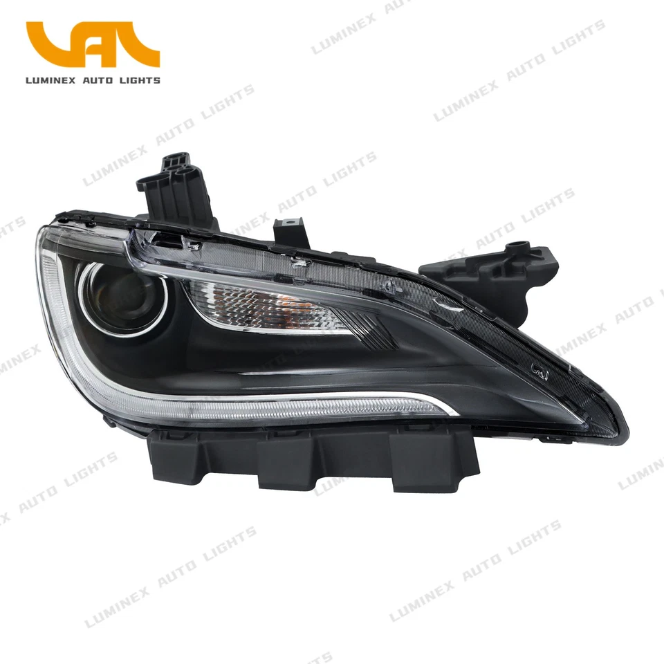 Headlight For Chrysler 200 2015-2017 Left+Right Pair Halogen Black W/LED DRL - Изображение 4 из 4