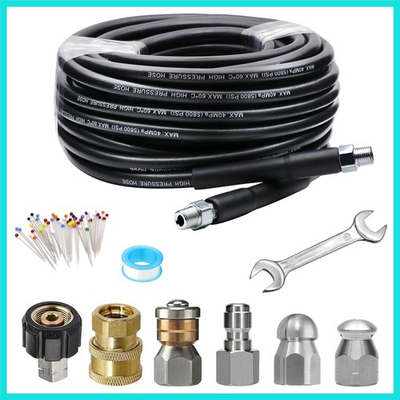 #ad #ad Sewer Jetter Kit 25 FT for Pressure Washer 5800 PSI Drain Cleaner Hose 1 4 I... $44.06
