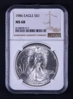 Photo of a 1986 American Silver Eagle from an eBay listing that sold on Jul 20, 2026
