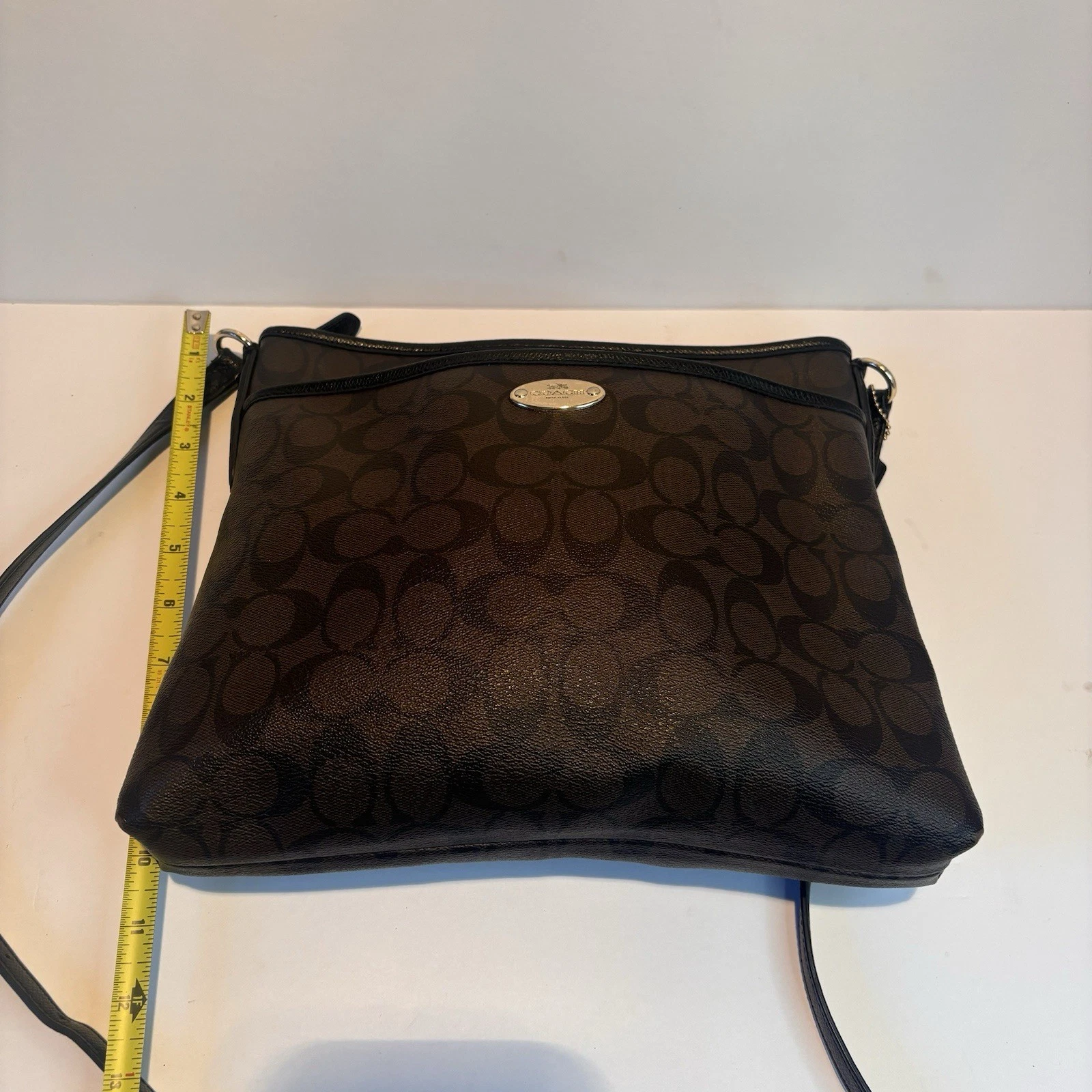 Borsa a tracolla Coach marrone #QO1BQI PELLE borsa a tracolla modello C tote carriage