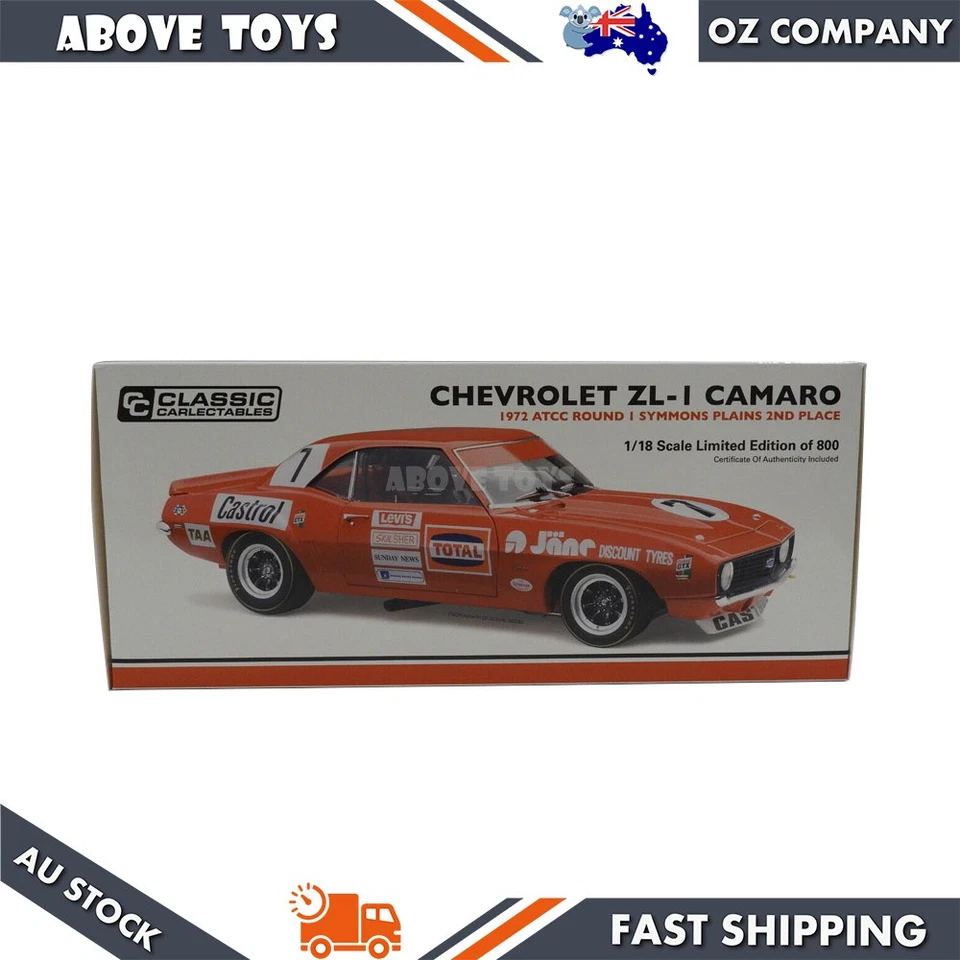 Chevrolet ZL-1 Camaro 1972 ATCC modelo redondo 1 clásico coleccionable escala 1:18 Foto 2 de 4