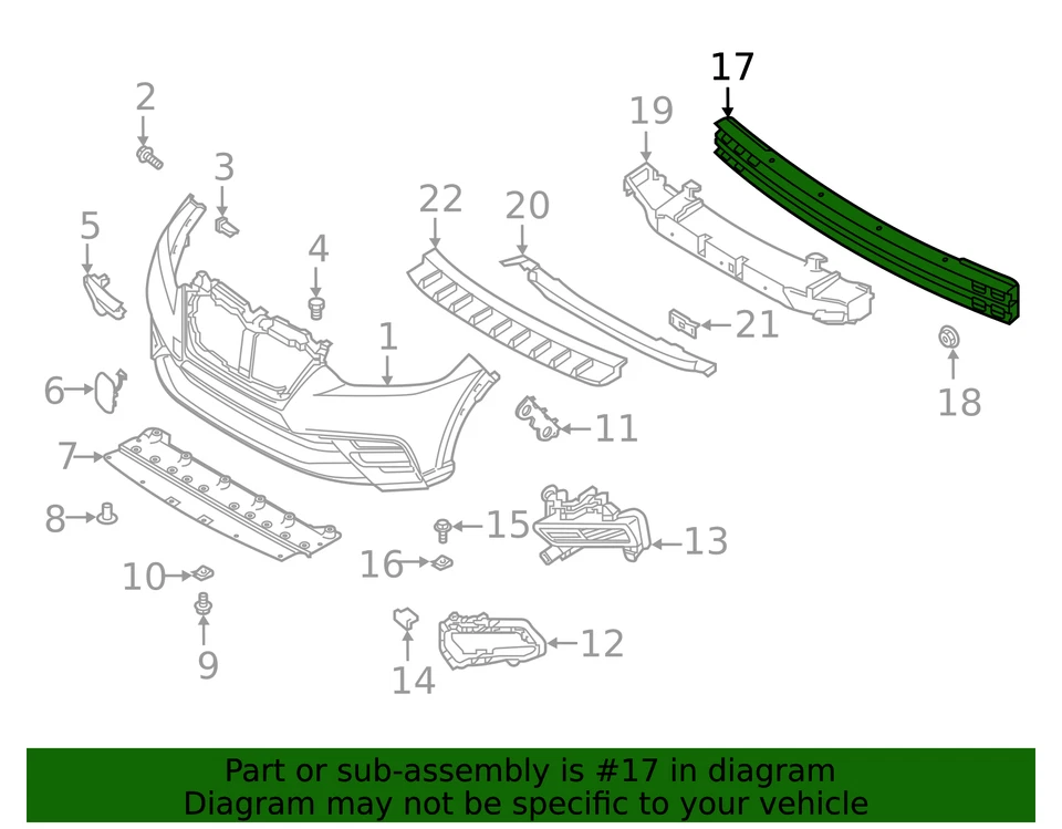 Nissan Kicks 2018-2019 genuino - barra de impacto F2030-5RBCH Foto 2 de 2