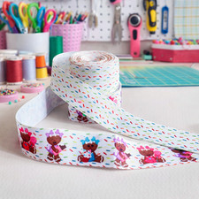Bundle Of 9 Yards Of Gingerbread Girl  Sprinkles Printed Grosgrain Ribbon 1"