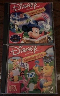Lot Of Two Disney Learning CDs For Kids-Phonics And Kindergarten (057)