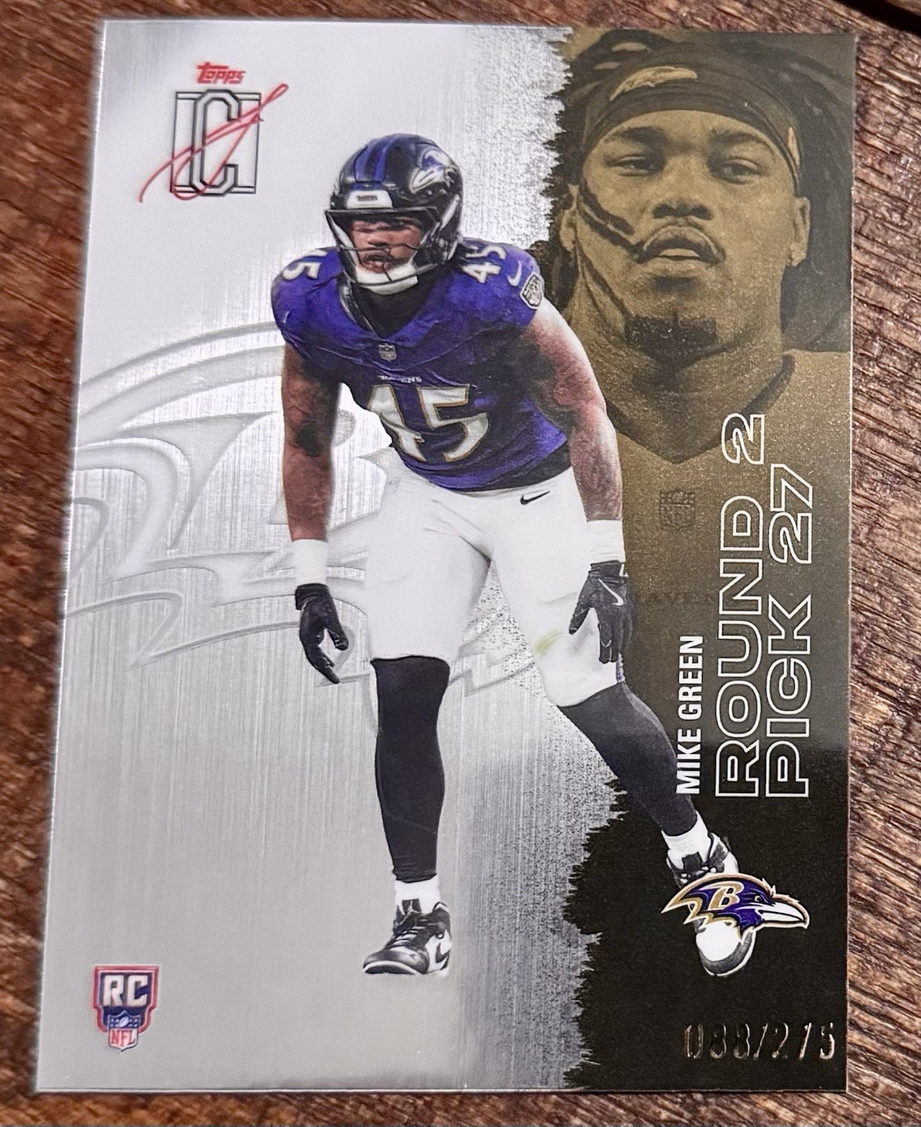 2025 Topps Signature Class Mike Green  RC /275 Baltimore Ravens