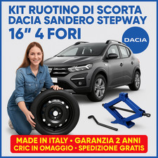 🛞 Set Platzsparend Notrad Dacia Sandero Stepway 16”Garantiert Wagenheber