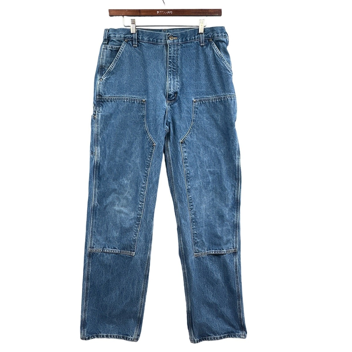 Carhartt Double Knee Jeans 36x36 Rugged Worn Workwear Carpenter 