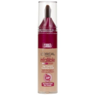 L'OREAL INFALLIBLE BRUSH FOUNDATION no 235 HONEY NEU VERSIEGELT 24 STUNDEN DECKKRAFT