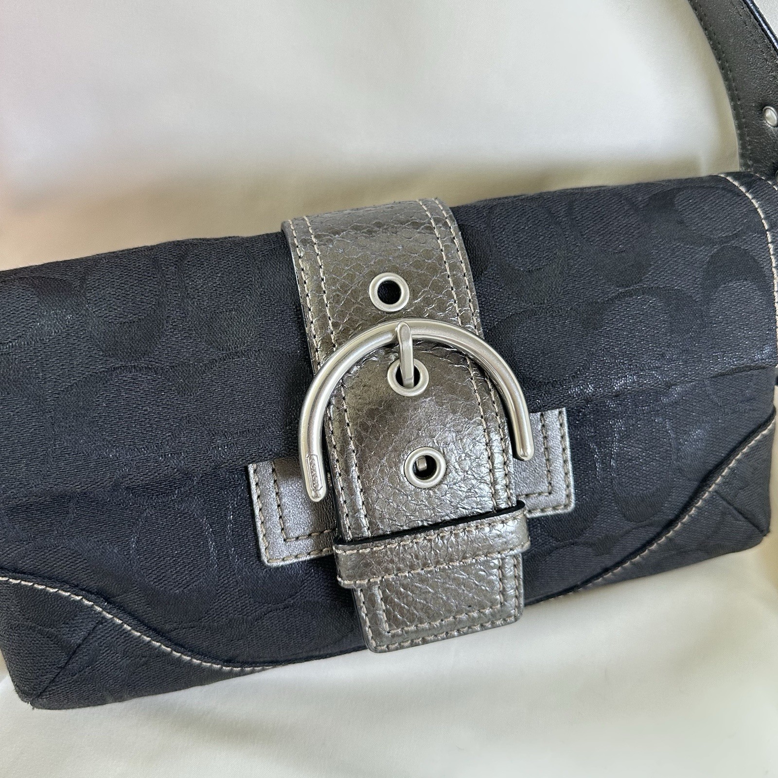 Coach Soho Signature Canvas with Python/Snakeskin Embossed Trim — image 13