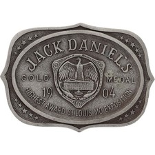 As is Jack Daniels Gold Medal 1904 St Louis Expo Whiskey Vintage Belt Buckle