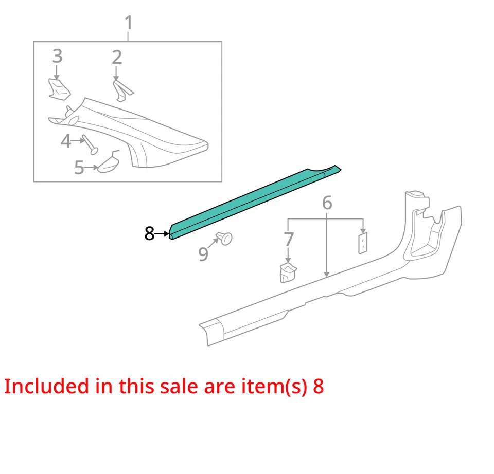 Chevrolet Pontiac Cobalt G5 2005-2010 placa ASM-FRT S/D ALFÉIZAR TR 15210190 NUEVO OEM Foto 3 de 4