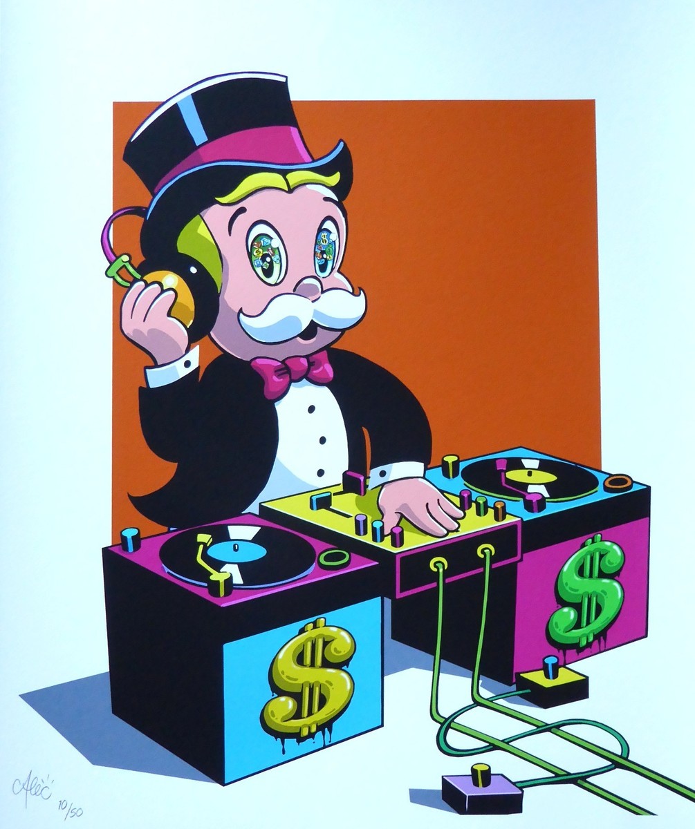 Alec Monopoly DJ Monopz (Orange Variant) 2026 Hand signed