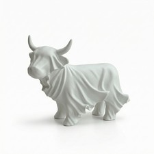 Ox Statue Statue Collectible Ox Statue Statue with Horns Small for Halloween
