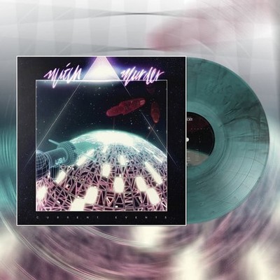 MITCH MURDER CURRENT EVENTS LP MARBLE  TEAL / BLACK VINYL 1 of 350