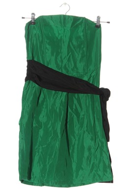 ZARA BASIC schulterfreies Kleid Damen Gr. DE 40 grün Elegant