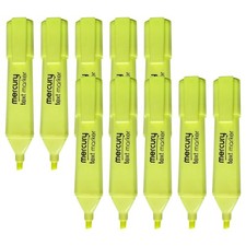 YELLOW Highlighter Pens 1-4.5mm Lines Chisel Tip Marker Pens Clear Marking Sets