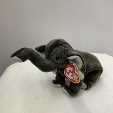 Trumpet The Elephant Ty Beanie Babies With Heart Tag Feb 11 2000