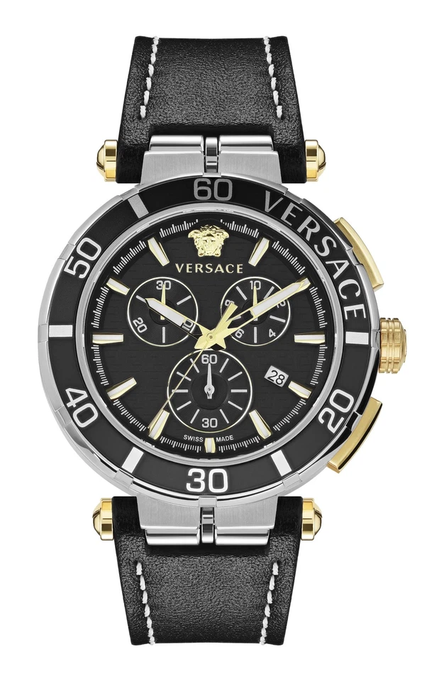 Versace Reloj Hombre Greca Cronógrafo 45mm Cuarzo VE3L00222