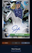 25 Topps Bunt DIGITAL Cosmic Chrome Signature ICONIC Roki Sasaki