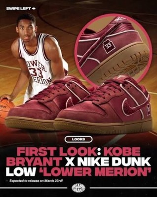 Size 15- Kobe Bryant x Nike Dunk Protro Low Team Red