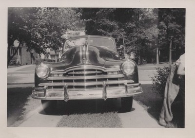 Gorgeous classic car Pontiac hood automobile photograph VINTAGE PHOTO ORIGINAL